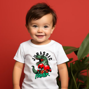Jurassic T-Rex Boxing Fighter Boy's  Baby T-Shirt