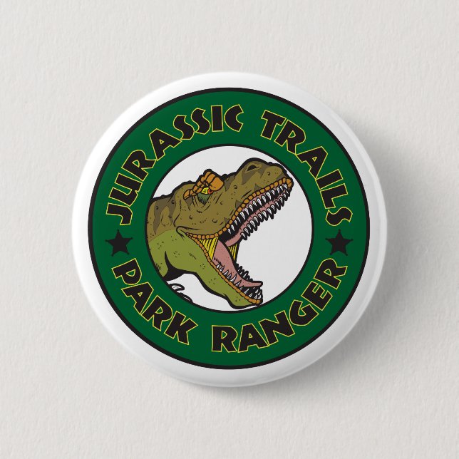Jurassic Trails Park Ranger Button (Front)