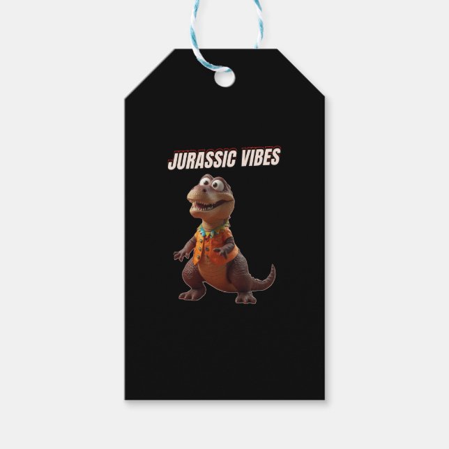 Jurassic Vibes Gift Tags (Front)