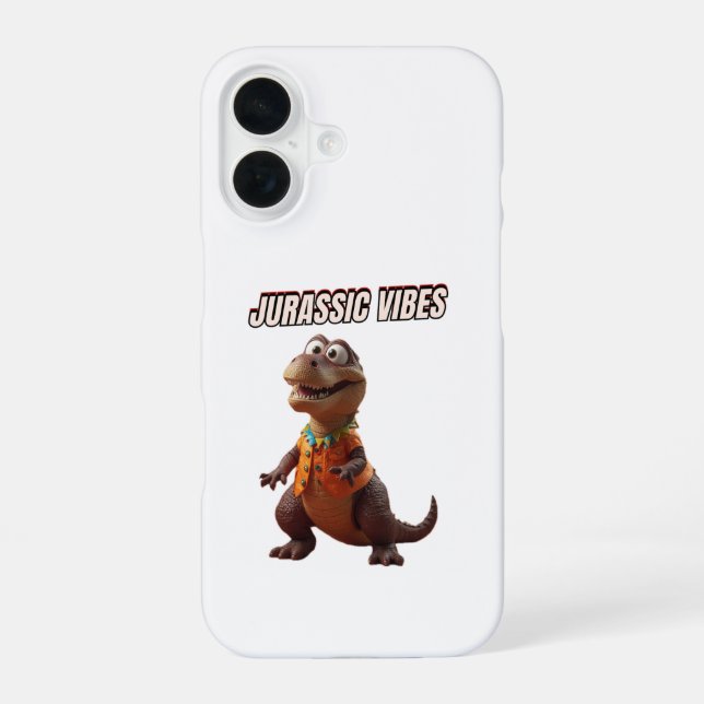 Jurassic Vibes iPhone 16 Case (Back)
