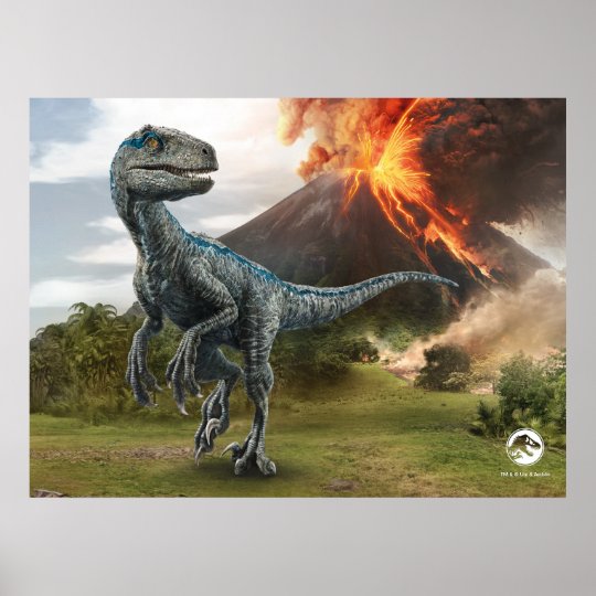 Jurassic World Blue Poster Zazzle Co Uk