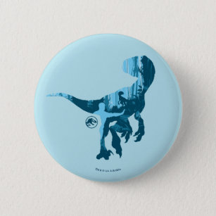 Jurassic World   Blue T-Rex 6 Cm Round Badge