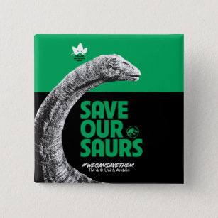 Jurassic World   Save Our Saurs 15 Cm Square Badge