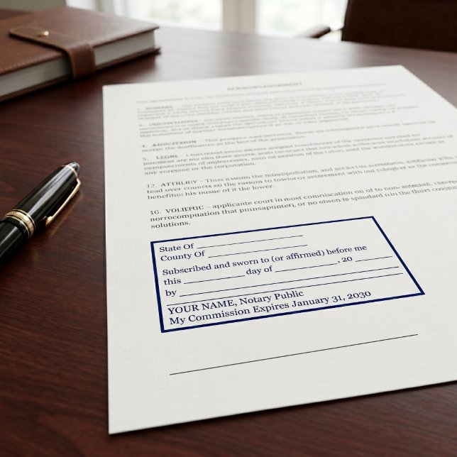 Jurat Notary Public Stamp | Personalise  (Creator Uploaded)