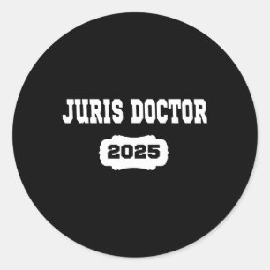 Juris Doctor Est 2025 Lawyer Law School Student Gr Classic Round Sticker