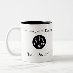 "Juris Doctor"Thanks-Customise Two-Tone Coffee Mug