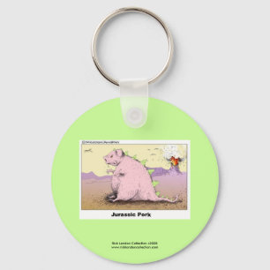 Jurrasic Pork Hilarious Cartoon Keychain