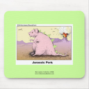 Jurrasic Pork Hilarious Cartoon Quality Mouse Pad