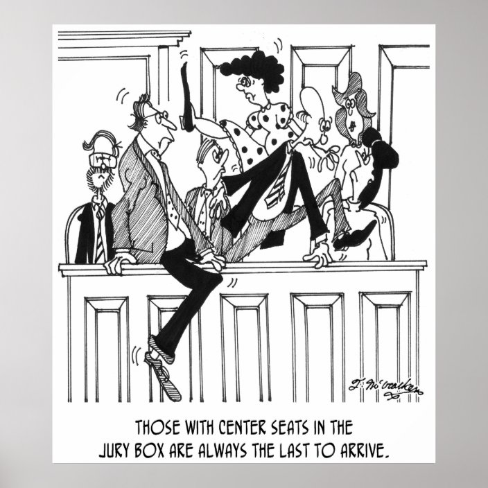 Jury Cartoon 4657 Poster | Zazzle.co.uk