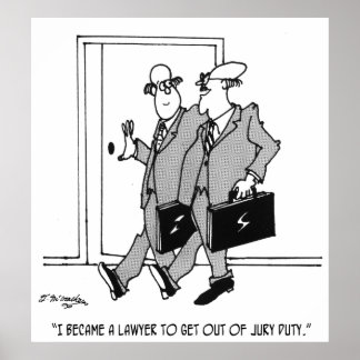 Jury Cartoon 5492 Poster