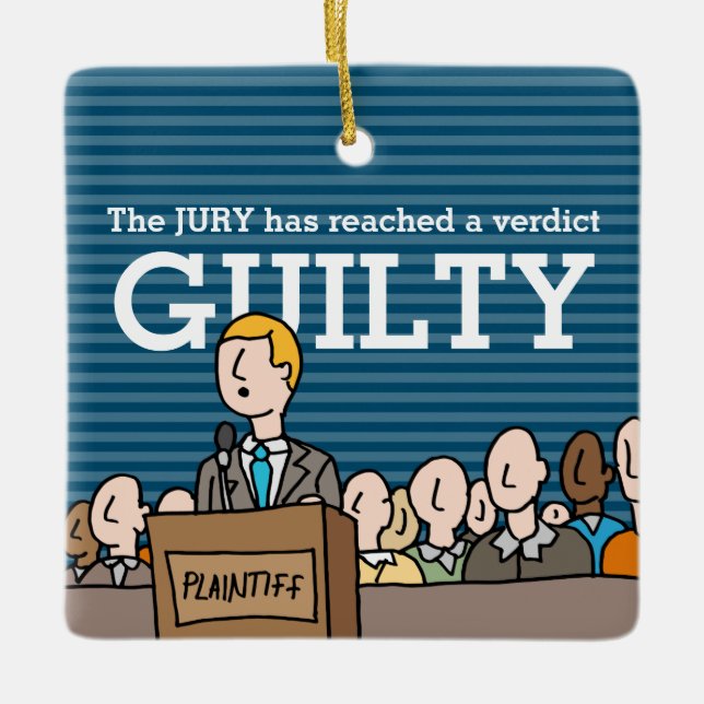 Jury Guilty Verdict Lawyer Ornament (Front)
