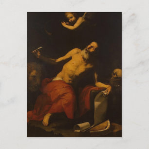 Jusepe de Ribera-St. Jerome Hears the Last Trumpet Postcard