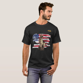 Just4GSD German Shepherd guarding the USA flag T-Shirt
