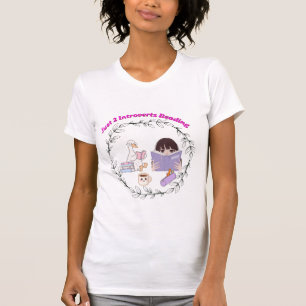 Just 2 Introverts Reading Funny Bookworm T-Shirt