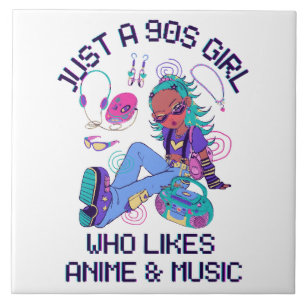 Just a 90s Girl Who likes music Tile