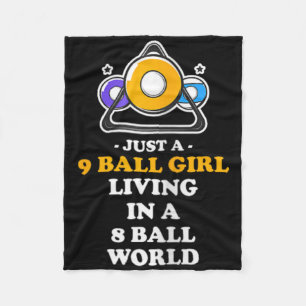 Just A 9 Ll Girl Living In A 8 Ll World Snooker Pl Fleece Blanket