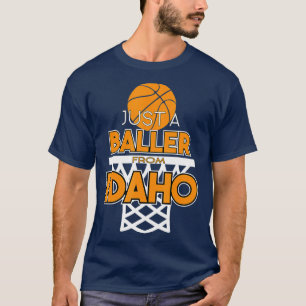 Just A Baller From Idaho Basketball State 1 T-Shirt