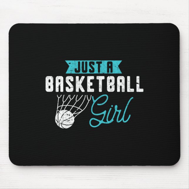 Just A Basketball Girl Basketball Player Women Bas Mouse Mat (Front)