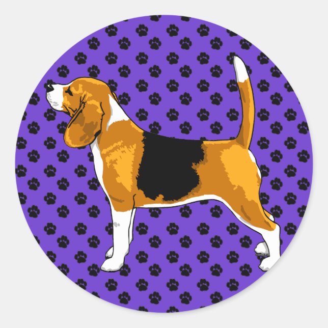 Just a Beagle Classic Round Sticker (Front)