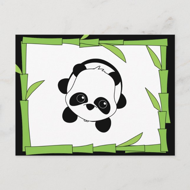 Just a Bite of Bamboo Postcard (Front)