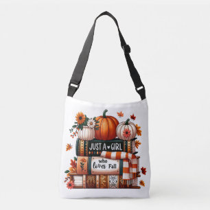 Just a Bookish Girl Who Loves Fall Crossbody Bag