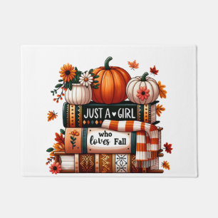 Just a Bookish Girl Who Loves Fall Doormat