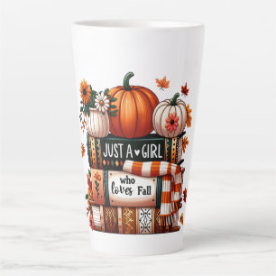 Just a Bookish Girl Who Loves Fall Latte Mug