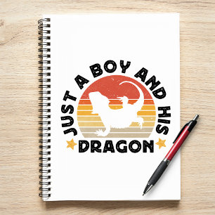 Just A Boy And His Dragon Reptile Lover Quote Notebook