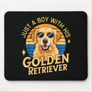 Just A Boy And His Golden Retrievers Girls Who Lov Mouse Mat