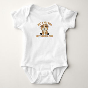 Just A Boy who Guinea Pig Loves Sweet Animal Baby Bodysuit
