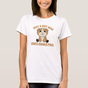 Just A Boy who Guinea Pig Loves Sweet Animal T-Shirt