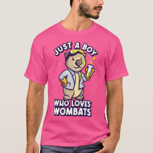 Just A Boy Who Love Wombats Wombat Animal Marsupia T-Shirt