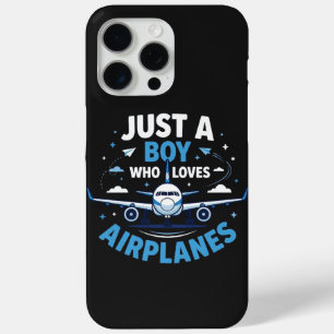 Just A Boy who Loves Aeroplanes iPhone 15 Pro Max Case