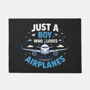 Just A Boy who Loves Aeroplanes Doormat