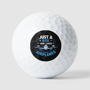 Just A Boy who Loves Aeroplanes Golf Balls