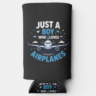 Just A Boy who Loves Aeroplanes Seltzer Can Cooler
