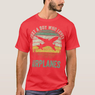 Just A Boy Who Loves Aeroplanes T-Shirt