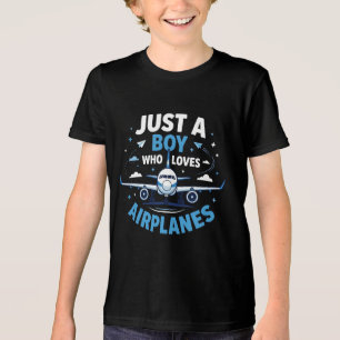 Just A Boy who Loves Aeroplanes Tri-Blend Shirt
