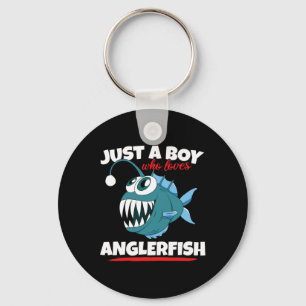 Just A Boy Who Loves Angler Fish Funny Fishing Ang Key Ring