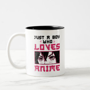 Just a Boy Who Loves Anime Weeb Otaku Two-Tone Coffee Mug