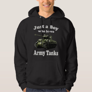 Just A Boy Who Loves Army Tanks & Sherman M4 Army