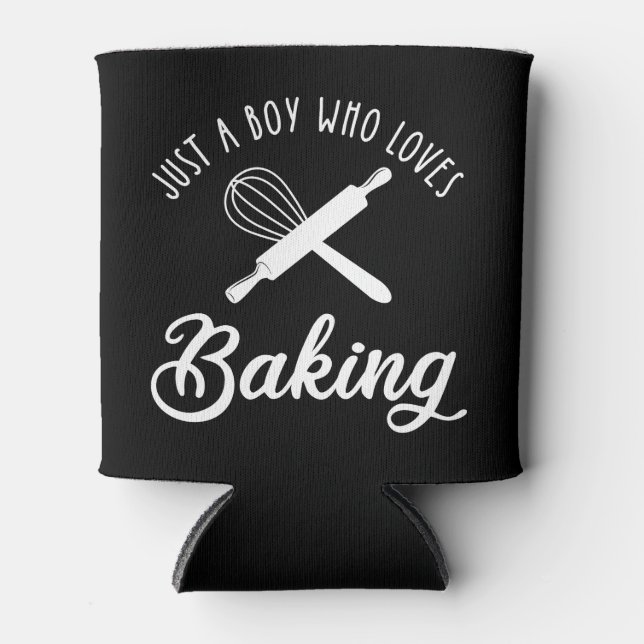 Just A Boy Who Loves Baking Can Cooler (Front)