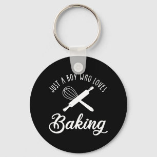 Just A Boy Who Loves Baking Key Ring