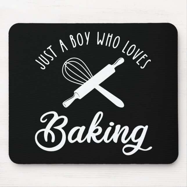 Just A Boy Who Loves Baking Mouse Mat (Front)