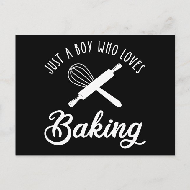 Just A Boy Who Loves Baking Postcard (Front)