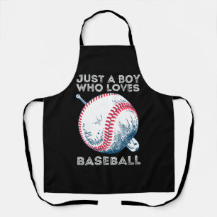 Just a Boy Who Loves Baseball Batter baseball Ball Apron