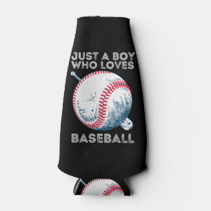 Just a Boy Who Loves Baseball Batter baseball Ball Bottle Cooler