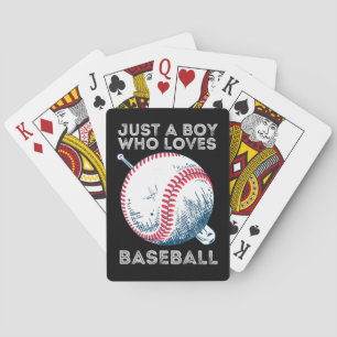 Just a Boy Who Loves Baseball Batter baseball Ball Playing Cards