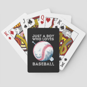 Just a Boy Who Loves Baseball Playing Cards
