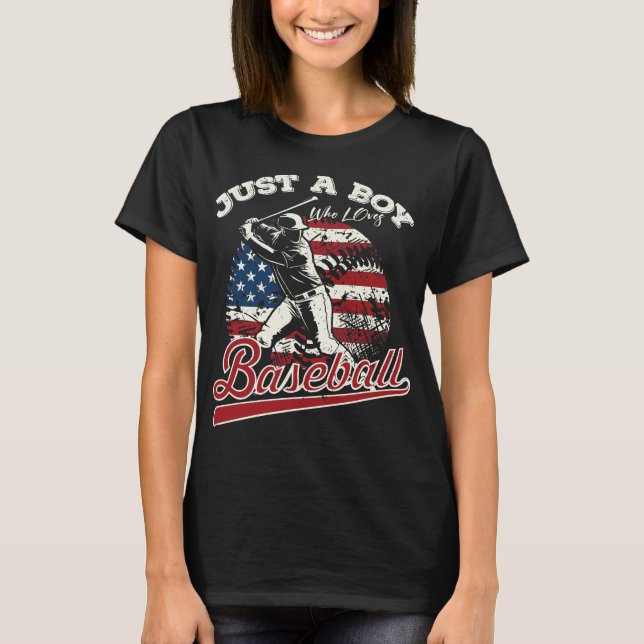 Just a boy who loves baseball Women T-Shirt (Front)